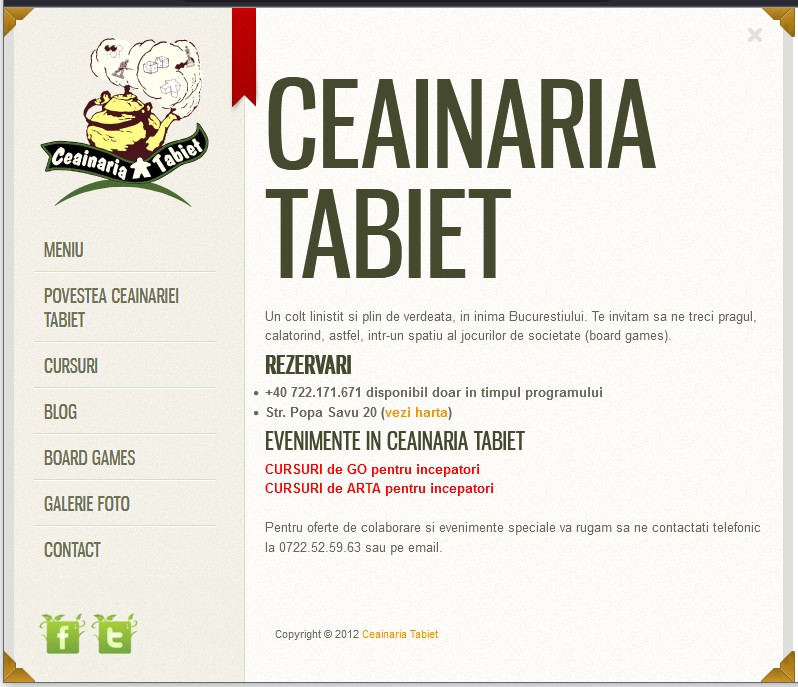 Site Ceainaria Tabiet